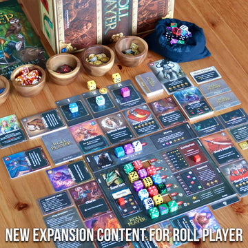 Roll Player: Fiends & Familiars, Big Box Edition | Expansion and Storage Solution for Roll Player | Strategy Dice Family Board Game for 1-4 Players