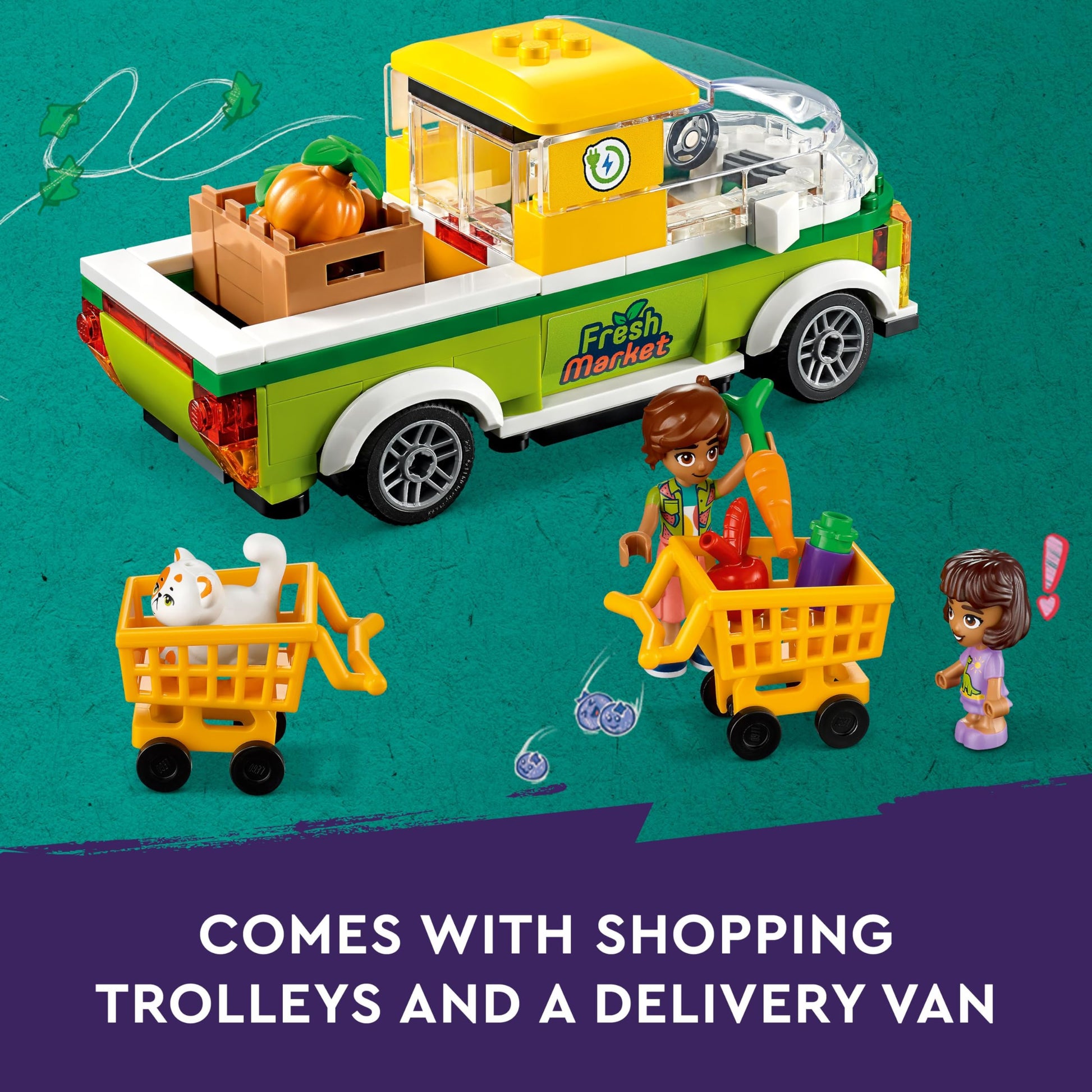 LEGO Friends Organic Grocery Store 41729, Supermarket Toy Shop for Girls and Boys 8 Plus Years Old, Playset with Truck & 4 Mini-Dolls