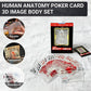 MXHLXRMP Human Anatomy Poker Card -3D Image Body Set, Waterproof Transparent Deck, Essential for Doctors, Nurses, Educators, and Collectors