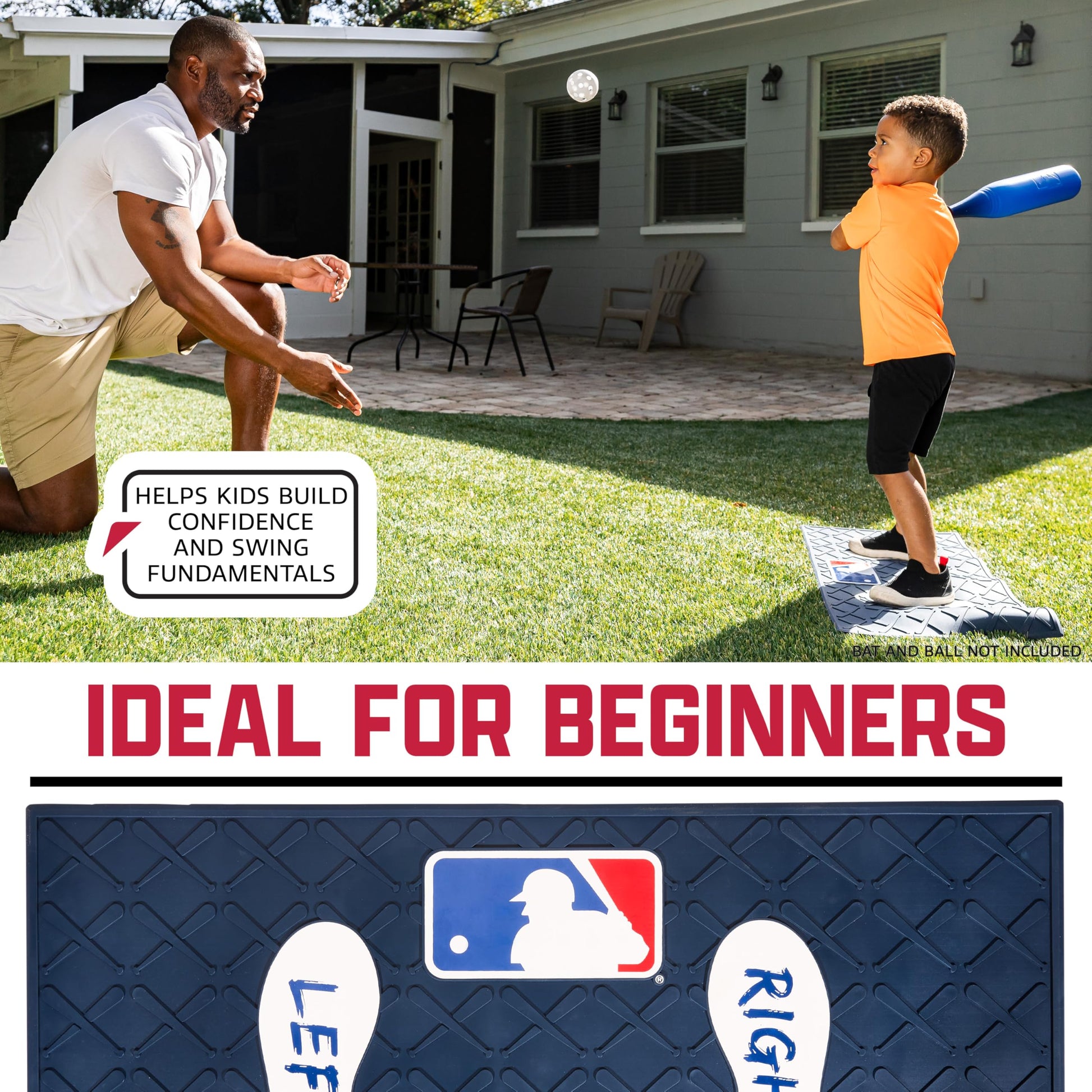 Franklin Sports MLB Learn Your Stance Batter's Box Training Mat