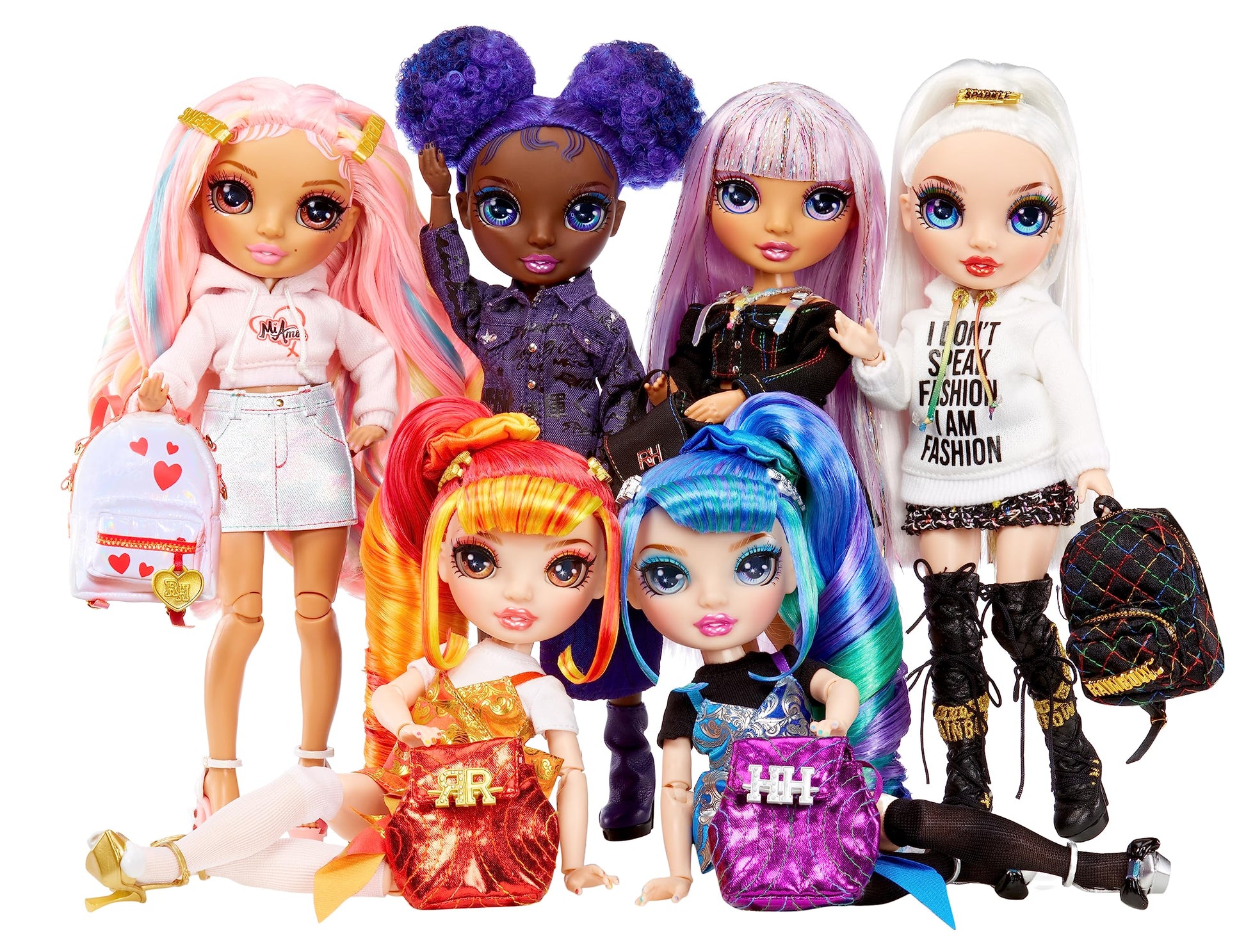 Rainbow High Jr High Series 2 Krystal Bailey- 9" Purple Posable Fashion Doll with Designer Accessories and Open/Close Backpack. Great Toy Gift for
