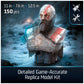 4D Build God of War Kratos 3D Puzzle Bust Model Kit with Stand, Room Décor