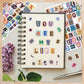 1488PCS Vintage Letter Stickers, 1Inch Magazine Alphabet and Number Stickers, Retro Vinyl Self-Adhesive Sticker Letters for Scrapbook Journaling DIY