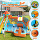 Letsgokid Water Bounce House for Big Kids, 12-in-1 Double Water Slide Bounce House with 750W Blower, Toy Stand, Climbing Wall, Splash Pool