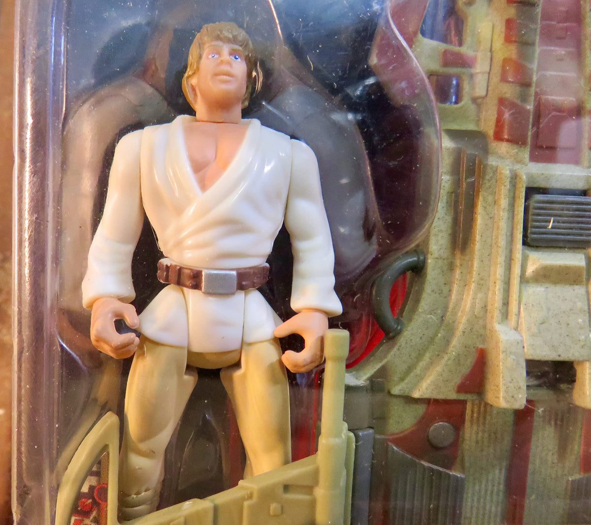 Star Wars Power of the Force Orange Card Deluxe Luke Skywalker and Desert Sport Skiff 3.75 Inches