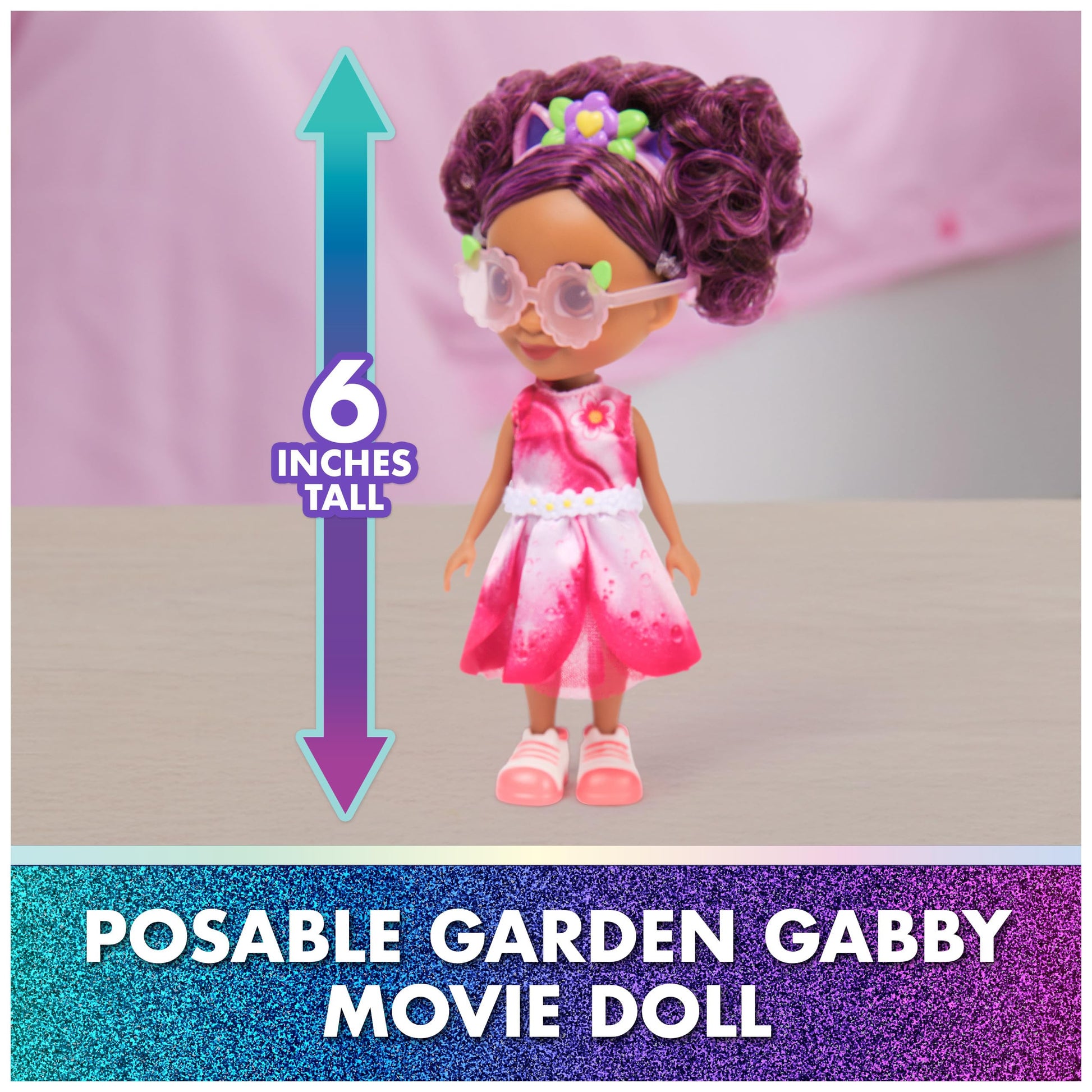 Gabby's Dollhouse: The Movie, Gabby's Garden Friends Pack with 6-Inch Gabby Doll, 4 Toy Figures & Accessories, Kids Toys for Girls & Boys Ages 3