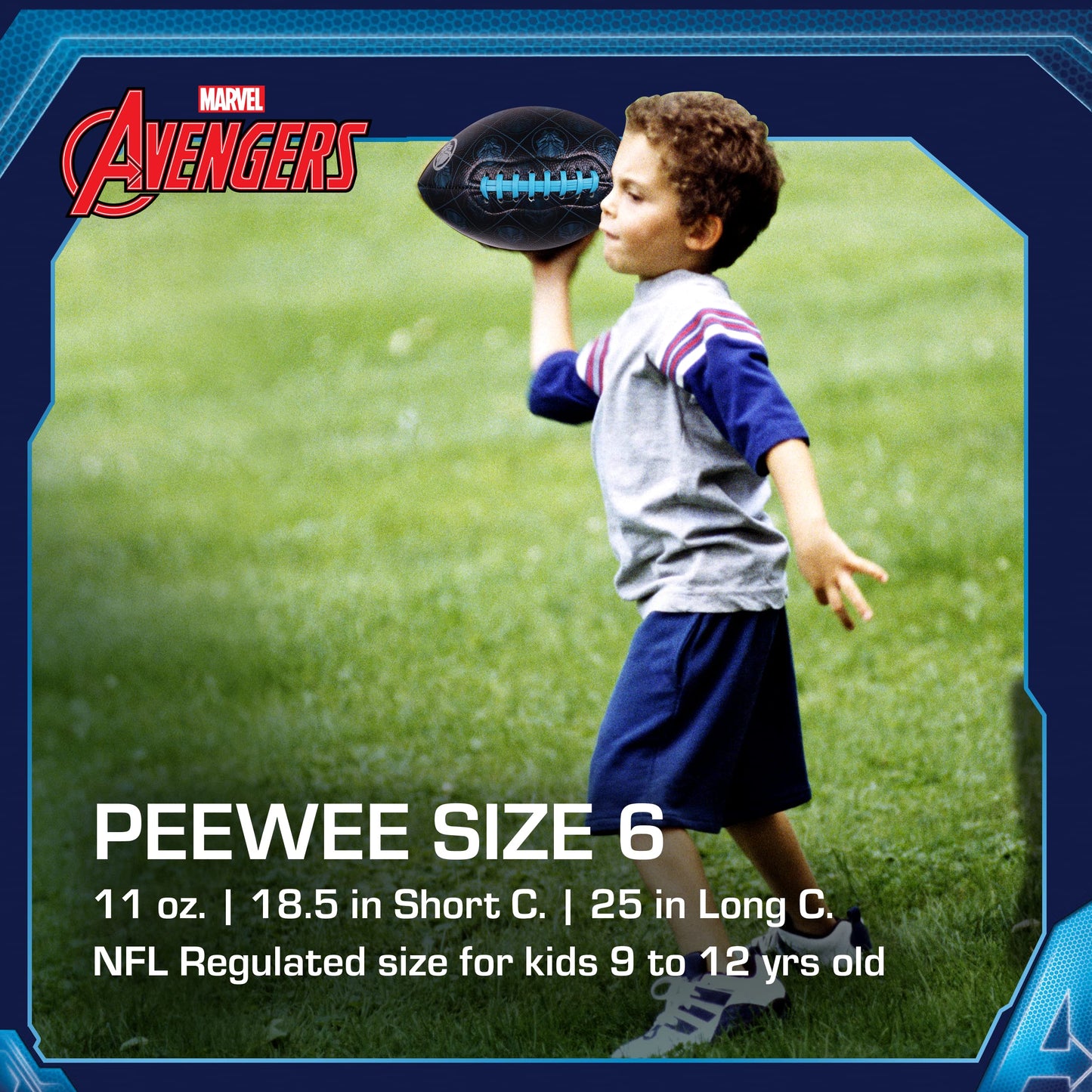 Capelli Sport Marvel Avengers Black Panther Youth Football, Small Mini Junior Futbol for Kids, Size 6, Black