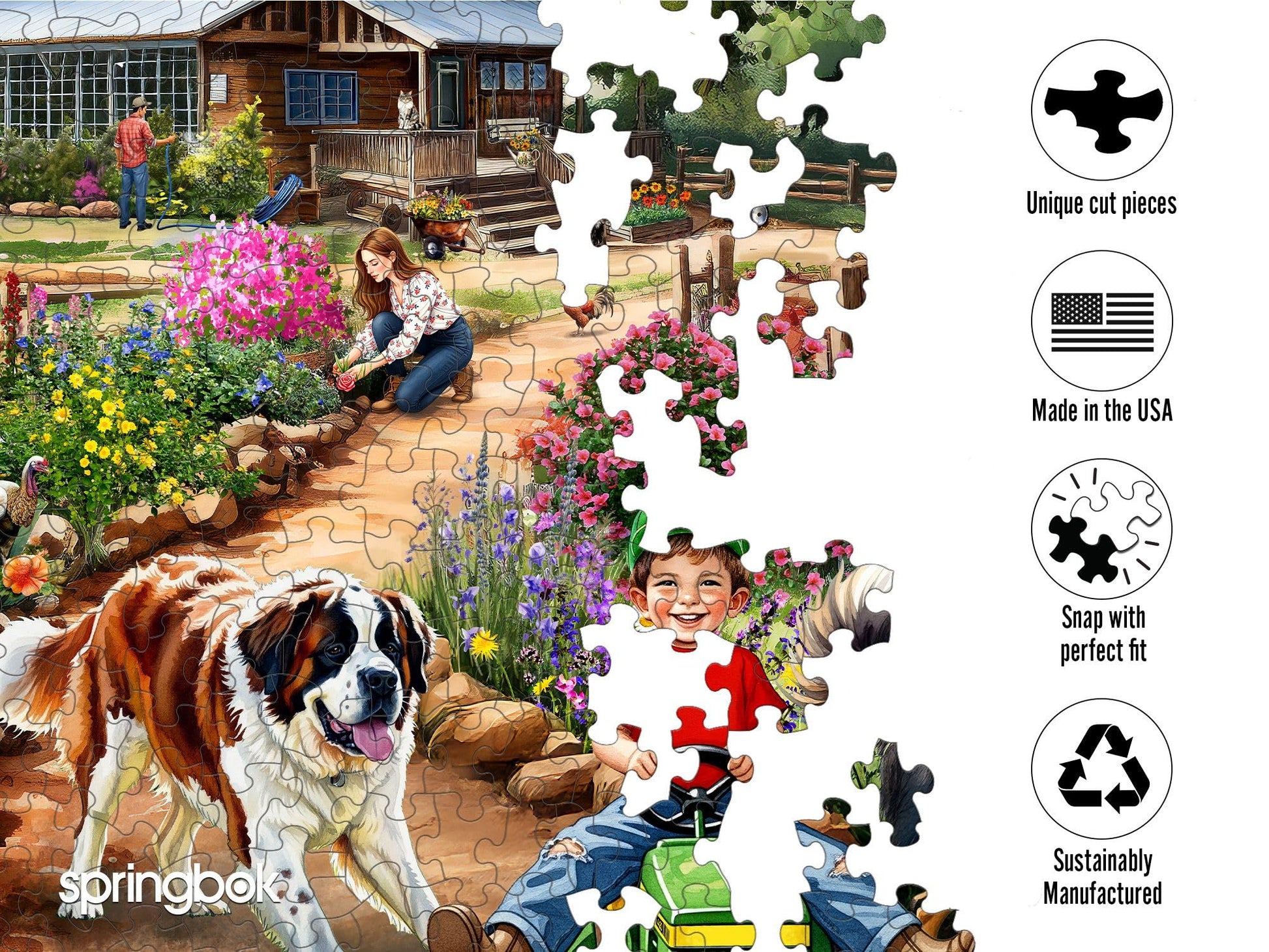 Springbok John Deere Life on the Farm 500 Piece Jigsaw Puzzle for Adults
