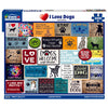 White Mountain 1000 Piece Jigsaw Puzzle Dog Quotes Collage, I Love Dogs