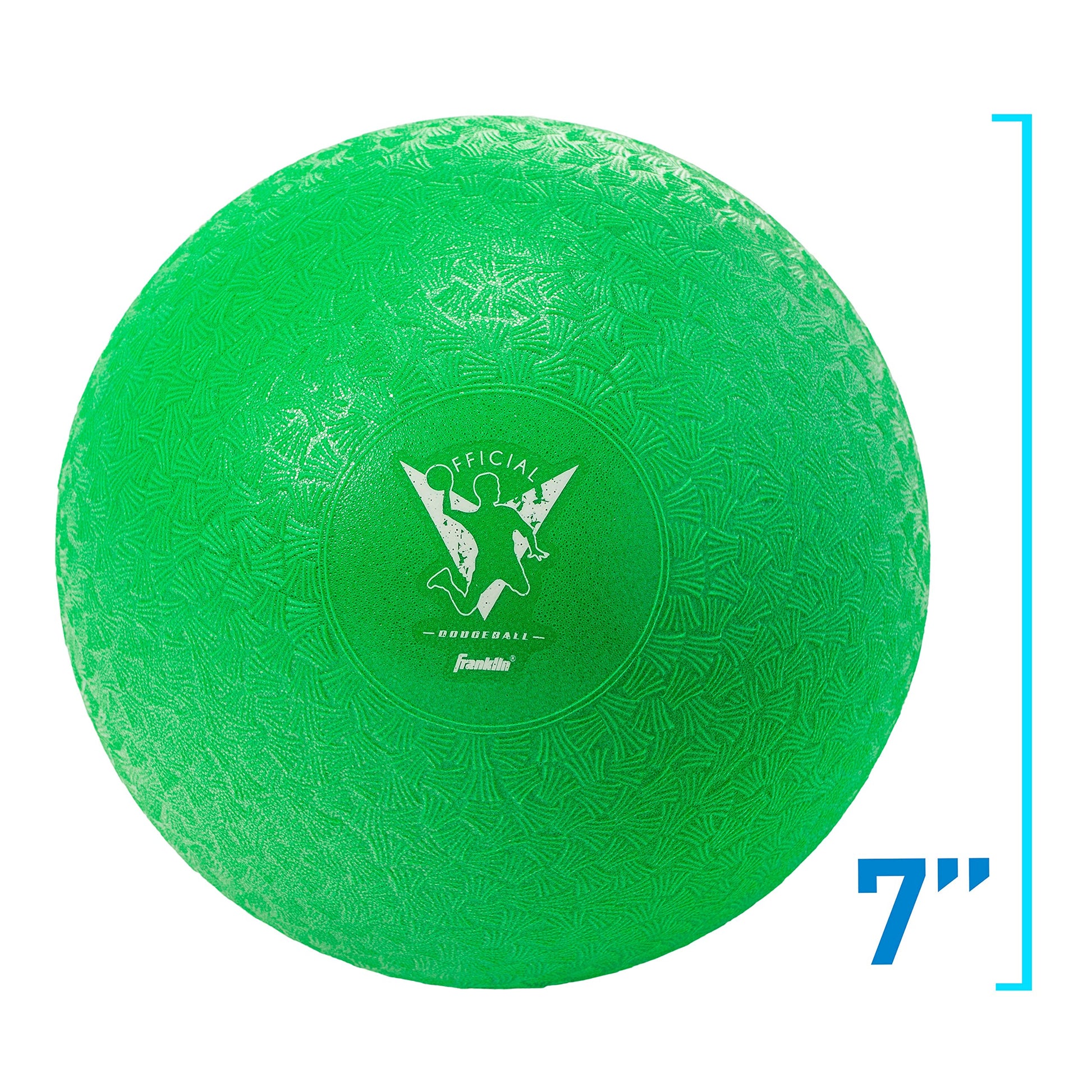 Franklin Sports Kids Dodgeballs - 6 Pack of 7 Inflatable Playground Balls for Kickball, Dodgeball and More - Soft Cover - Pump and Carry Bag Included