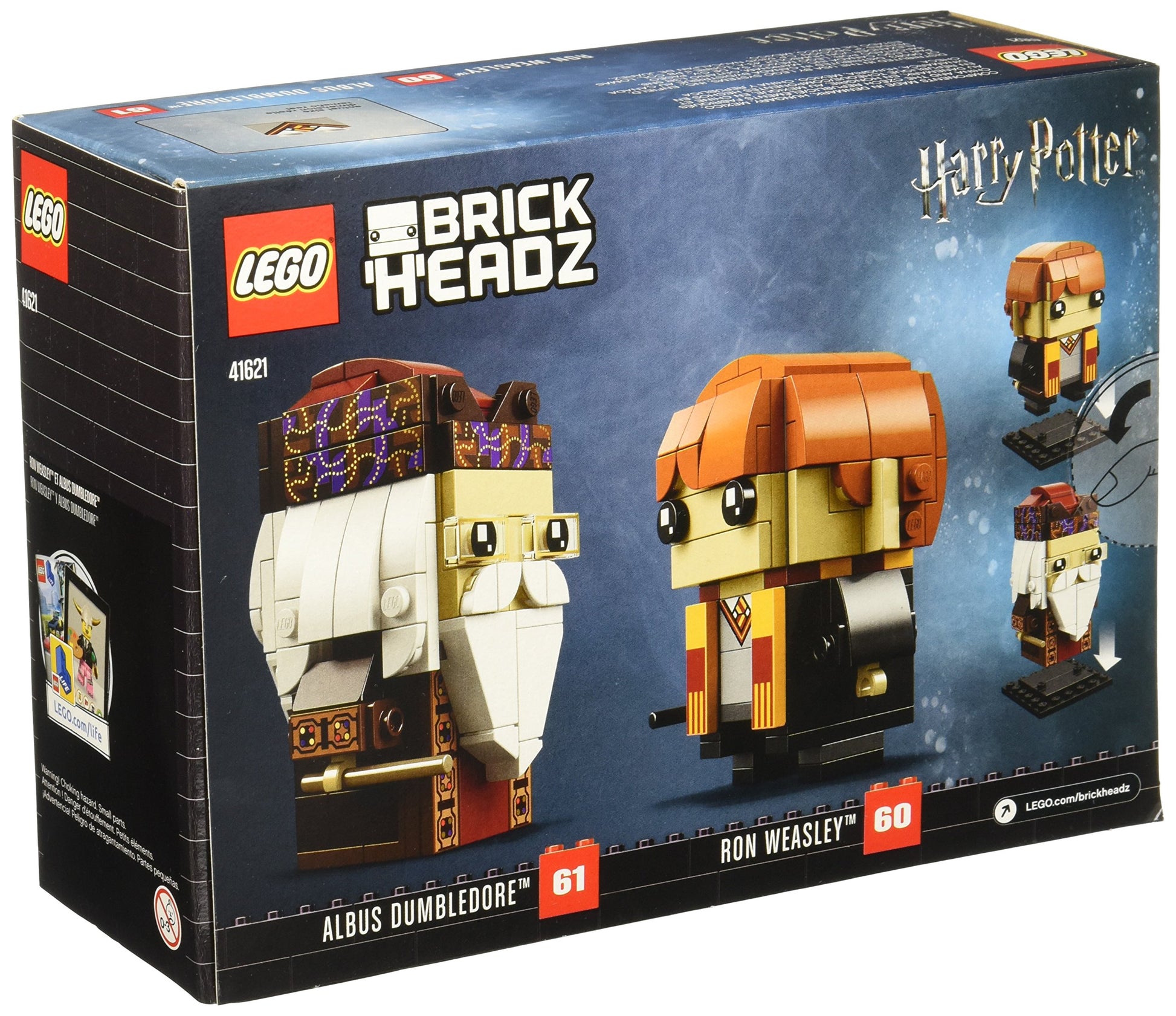 Limited Edition LEGO 41621 BrickHeadz Ron Weasley & Albus Dumbledore Building Kit 245 Piece