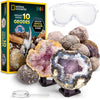 National Geographic Break Open 10 Premium Geodes for Kids Ages 8-12