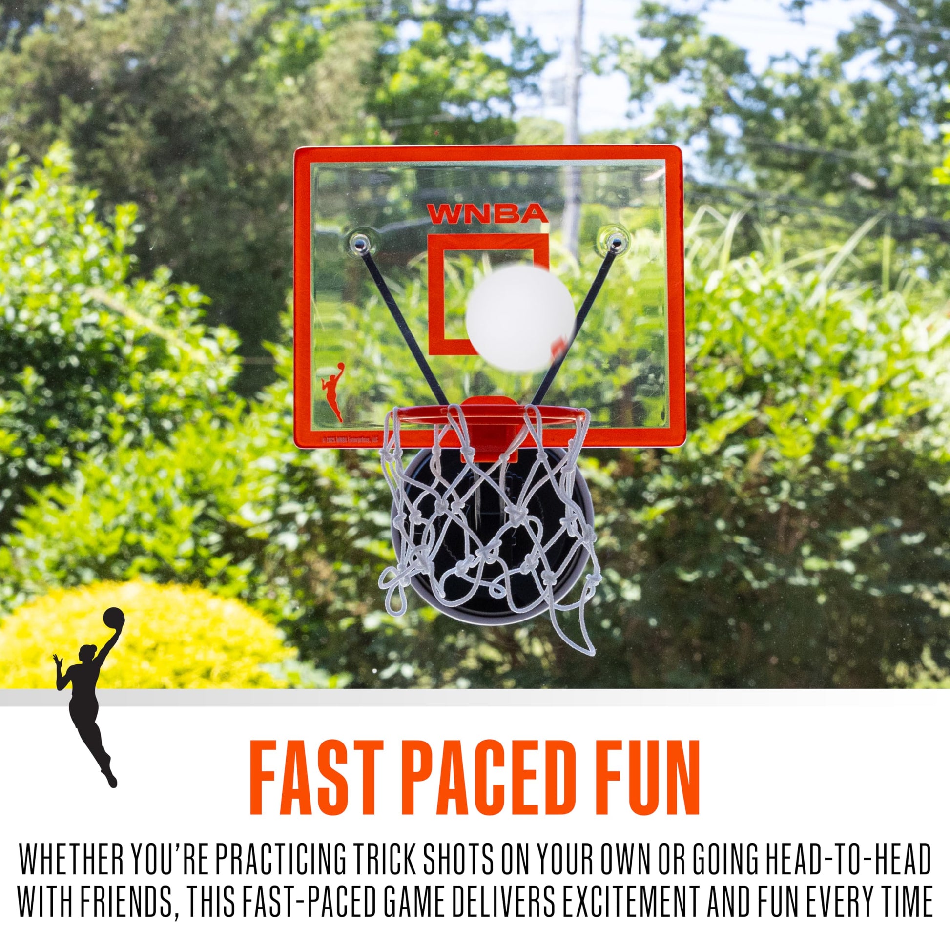 Franklin Sports WNBA Bounce a Bucket Tabletop Basketball Toy - Kids Indoor Micro Basketball Hoop Game with Balls - WNBA Fan Shop Mini Hoop for Bedroom