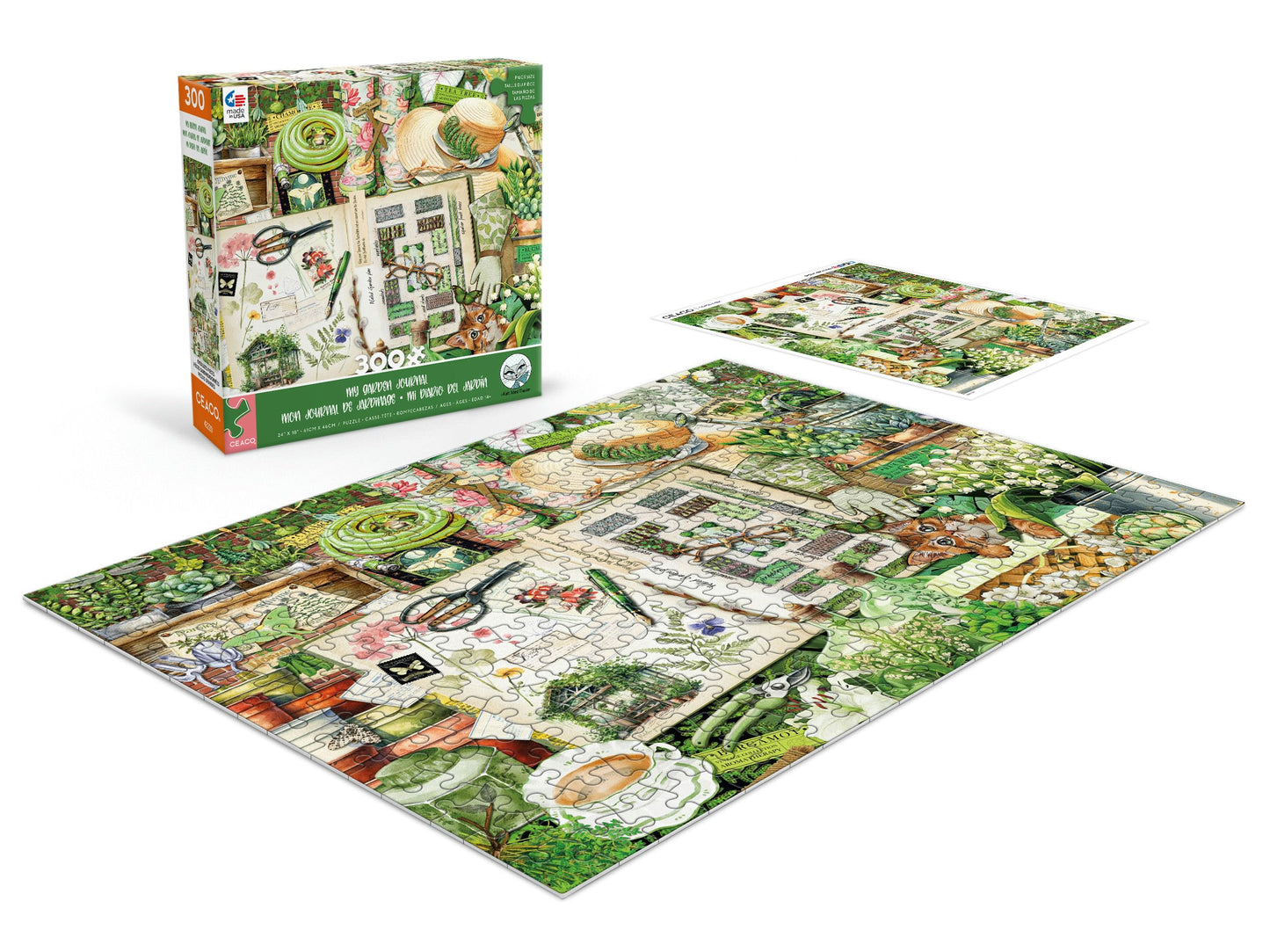 Ceaco - My Garden Journal - 300 Large Piece Jigsaw Puzzle for Adults