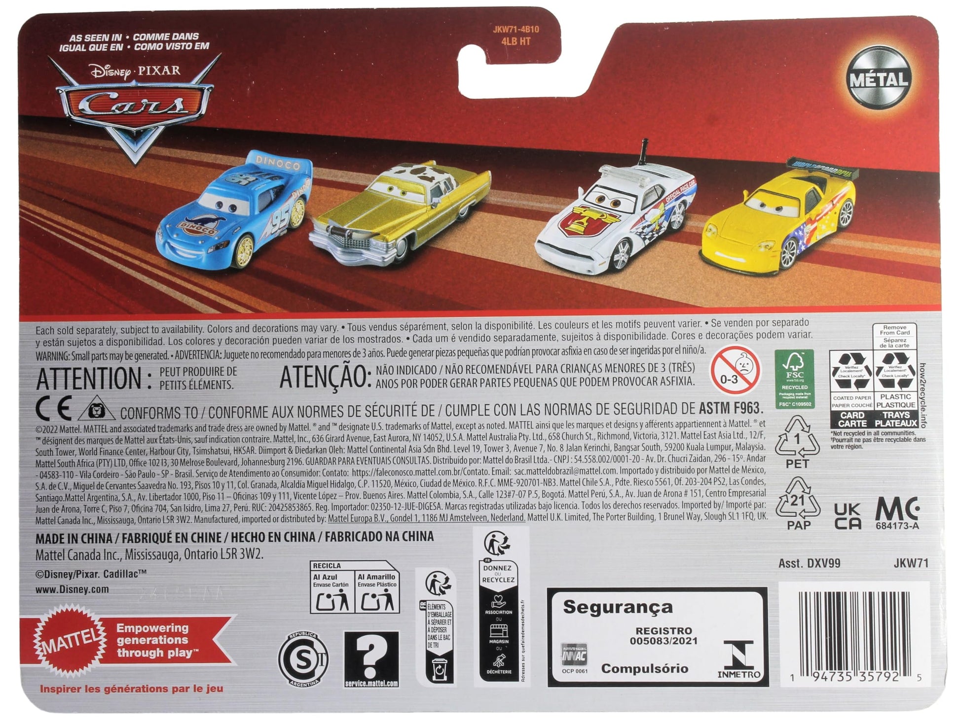 Mattel Disney Cars 2025 1:55 Scale 2-Pack Mater and Tractor with Tire in Mouth