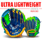 Franklin Sports Teeball Meshtek Gloves, Navy/Lime/Orange, Right Hand Throw, 9.5"