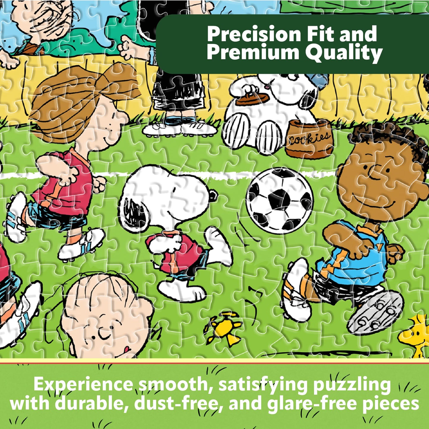 AQUARIUS Peanuts Snoopy Soccer 500 Piece Jigsaw Puzzle