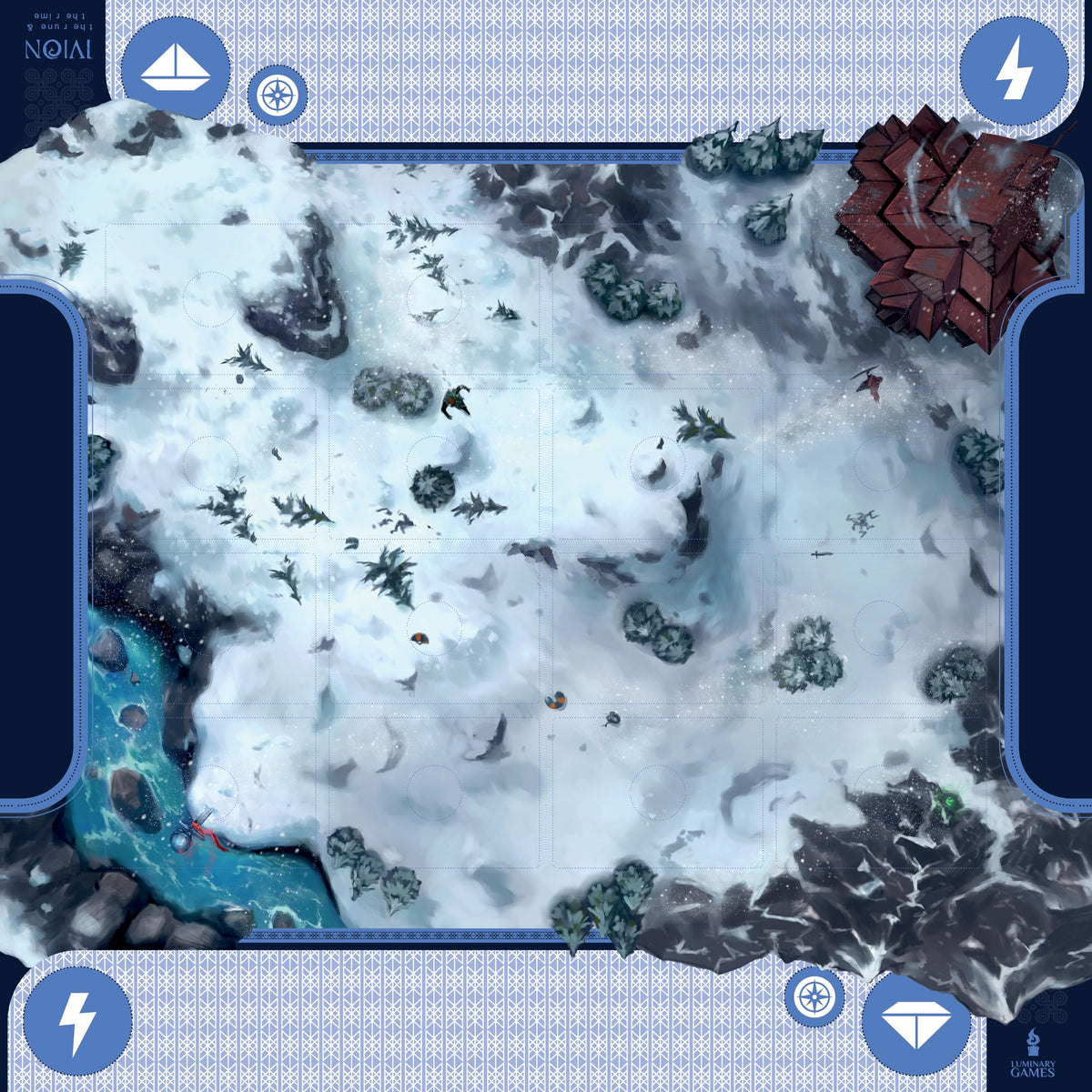 IVION: The Rune and The Rime | APE Games | Board Game | 2 Players | 20-60 Minutes | Ages 14+ | Fantasy | Hero Dueling | Deck Building | Cross