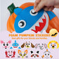 JOYIN 18 Packs Halloween Pumpkin Decorating Stickers Craft Kit, Halloween Party Supplies Arts Activities, Kids Party Favors, Jack O Lantern Foam Face