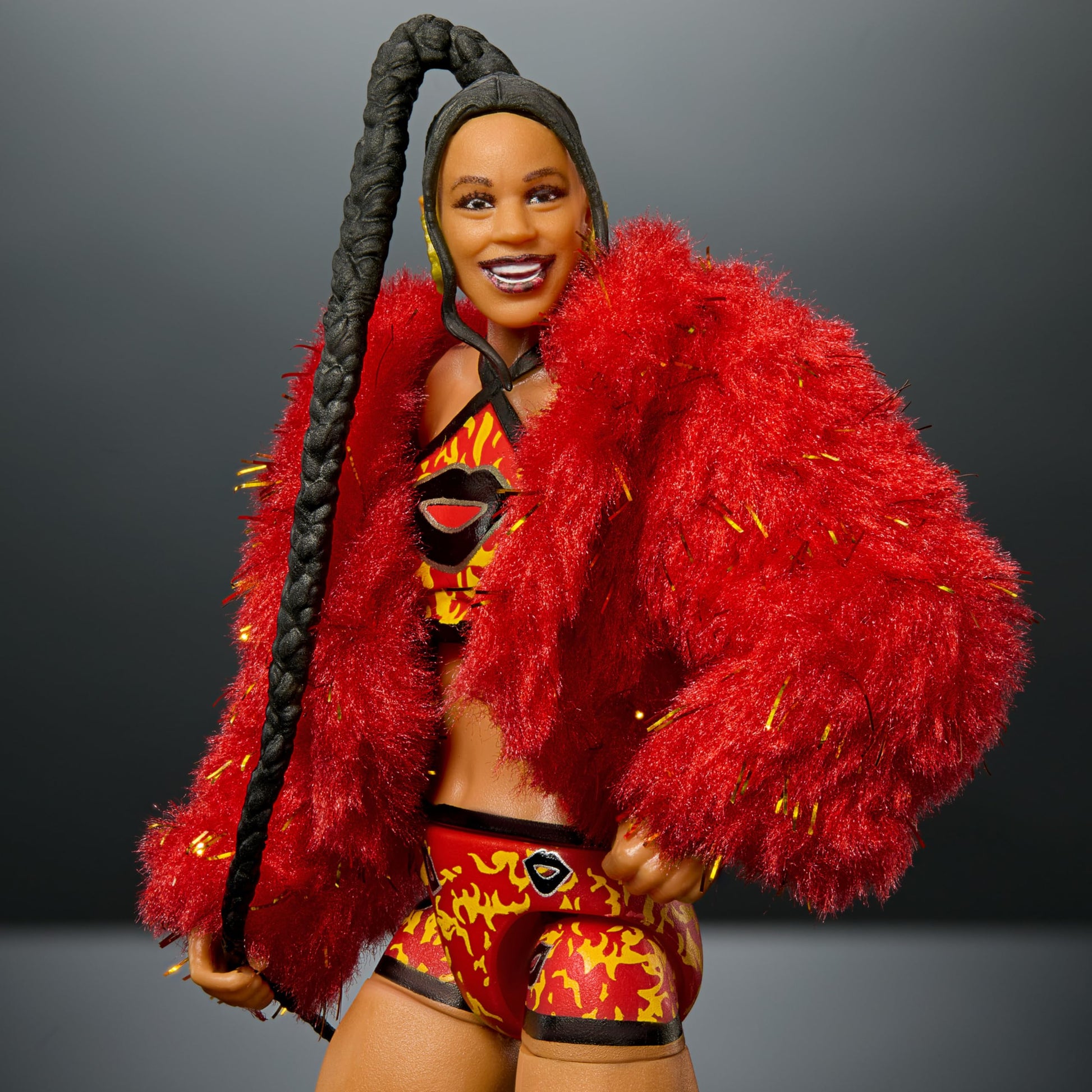 Mattel WWE Ultimate Edition Action Figure & Accessories, 6-inch Bianca Belair Collectible Set, Swappable Heads & Hands, Entrance Gear & 30