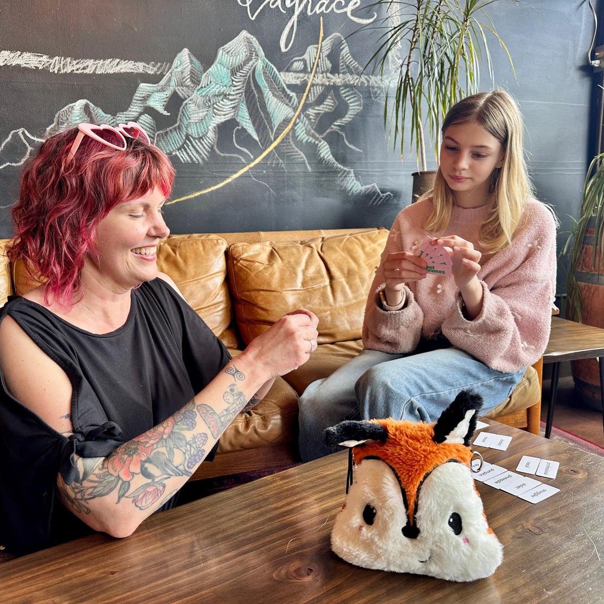 Pet Names: A Game of Endearments, Cute Nickname Game with Plush Fox Bag