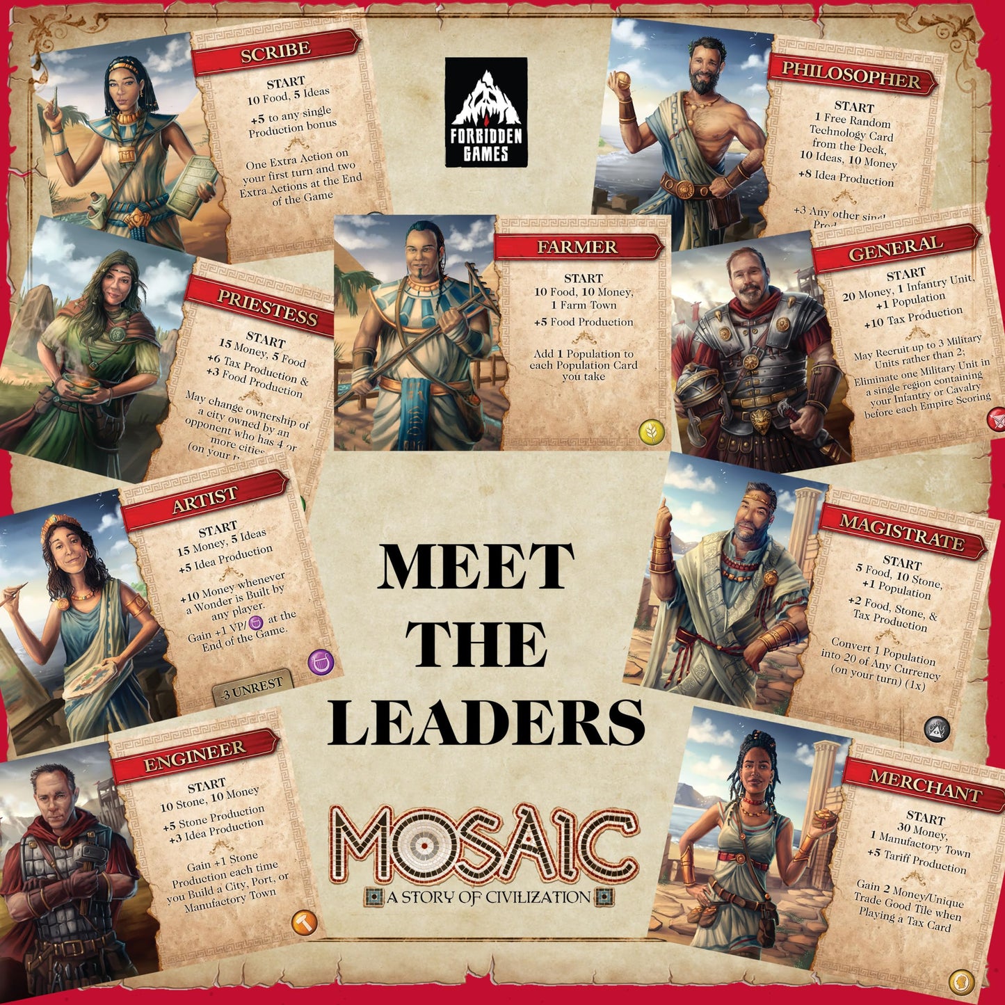 Mosaic: A Story of Civilization - Strategy Board Game for Adults and Family | Fast, Fun, Action-Selection and Area Control Game | 1-6 Players | Ages
