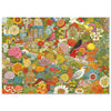 1000 Piece Puzzle for Adults, Colorful Botanical Fantasy Garden with Birds & Houses, Premium Matte Finish, Thick Blue Cardboard, Fun and Challenging