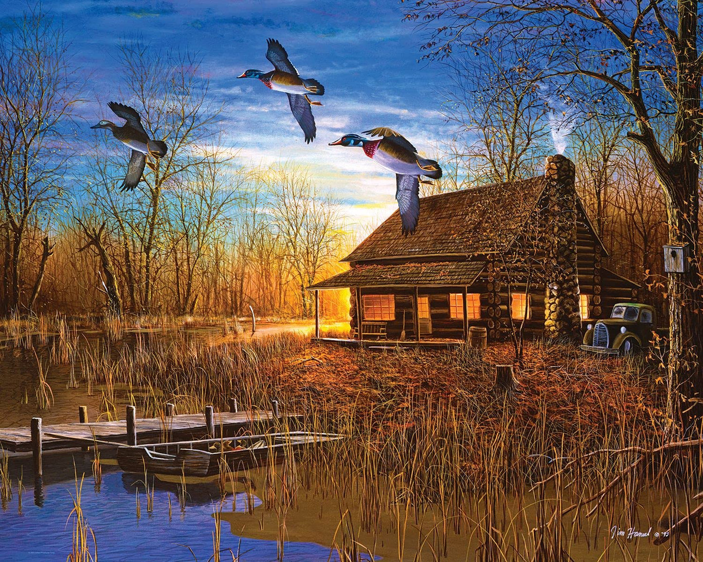 Springbok 1000 Piece Jigsaw Puzzle Duck Lodge - Made in USA