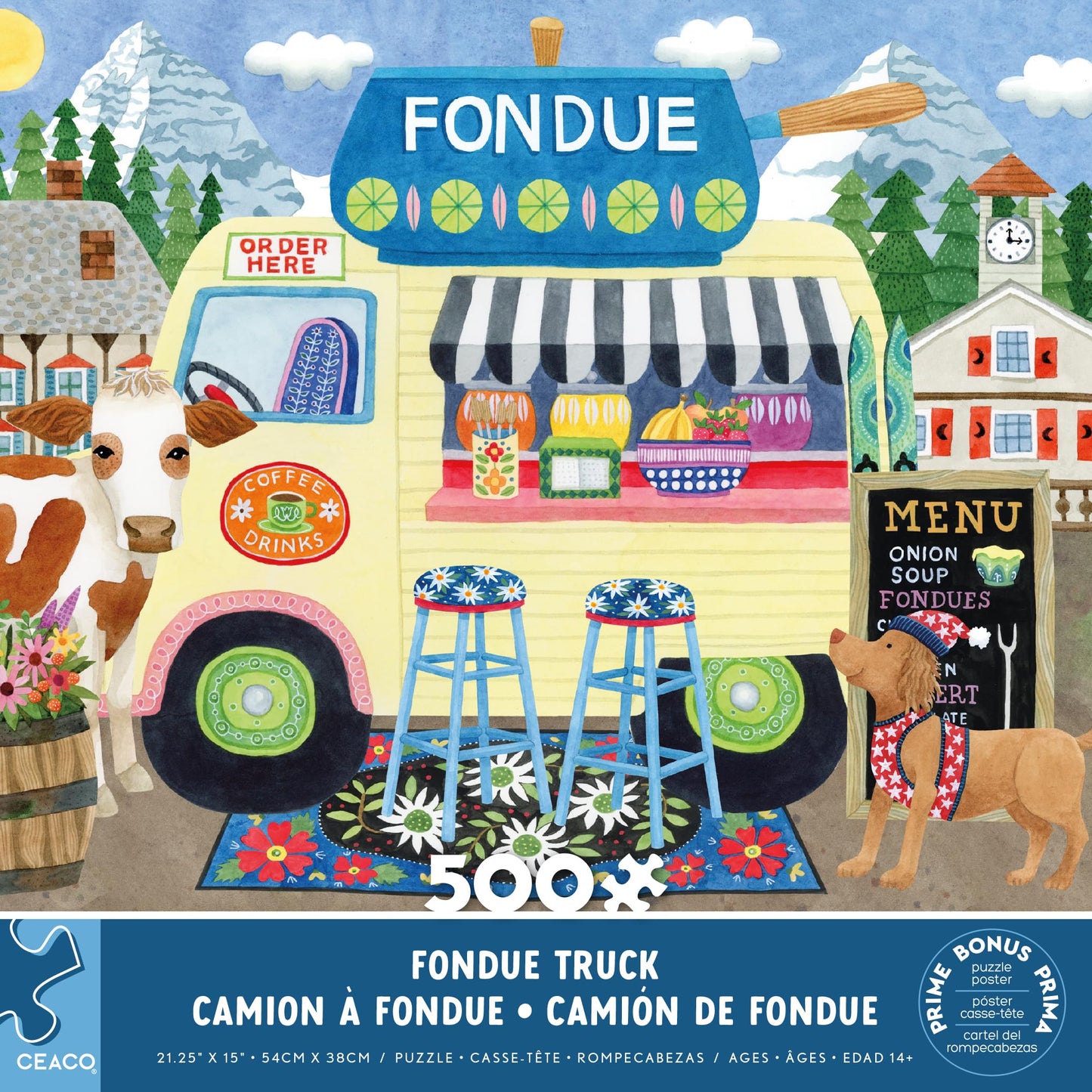 CEACO Stephanie Peterson Jones, The Fondue Truck, 500 Piece Jigsaw Puzzle