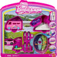 Barbie Mini BarbieLand 4-Pack Doll & Toy Vehicle Set with 4 1.5-inch Dolls & 4 Iconic Toy Vehicles with Color-Change Surprise