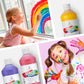 Positive Art Washable Paint for Kids - (8 Colors, 16 oz Each) Made in USA, Non-Toxic Tempera Paint Set - Bulk Classroom Paints for Students, Finger