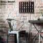 DECOMIL Shot Glass Display Case for Wall & Free Standing with Holder for 28 Tall Shot Glasses, Solid Wood Rack Without Door