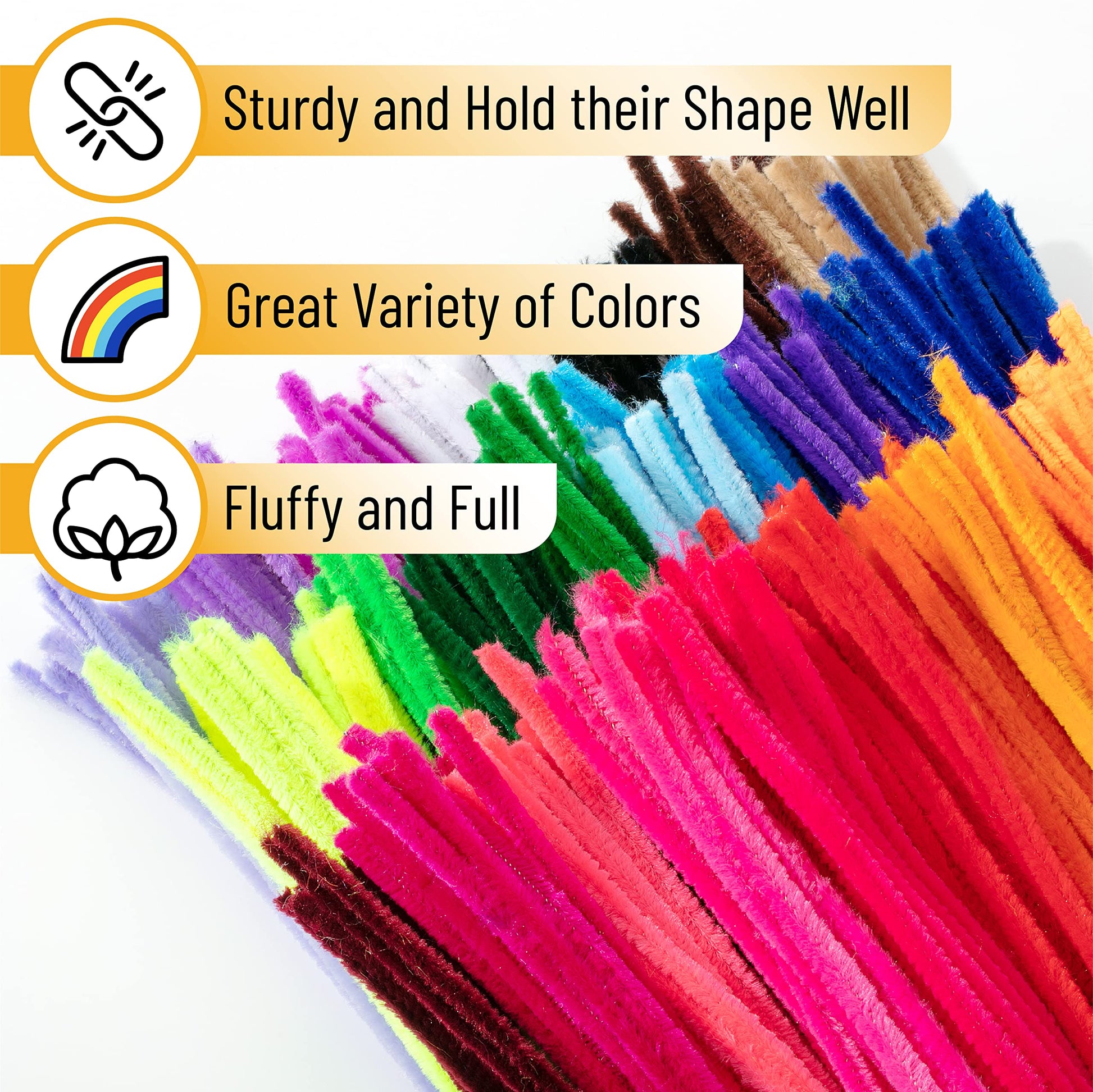 Mr. Pen- Pipe Cleaners, 324 pcs, 27 Colors, Chenille Stems