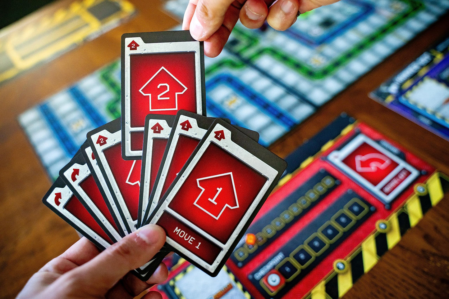 Renegade Game Studios Robo Rally Board Game Strategy Card Programming with 6 Pre-Painted Robot Miniatures for 2-6 Players Ages 12+