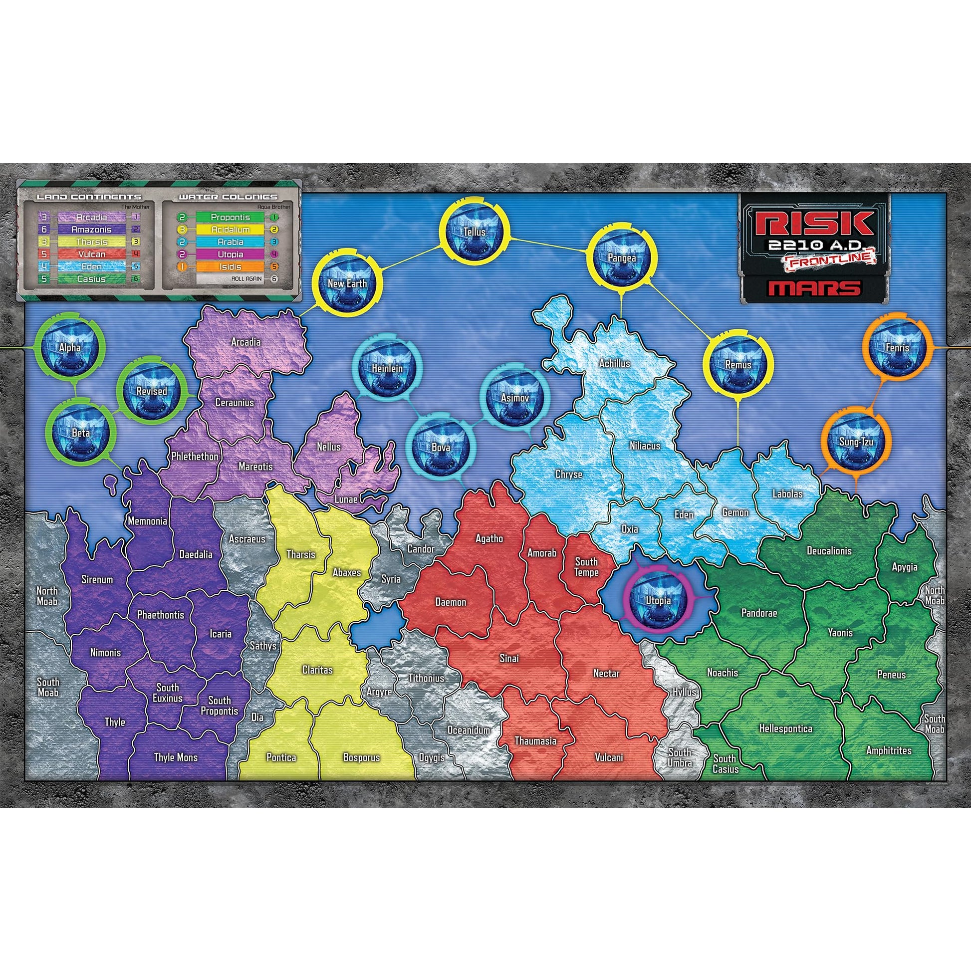 Renegade Game Studios Risk 2210 A.D. Frontline Expansion - Mars Strategy Game with Asymmetric Factions