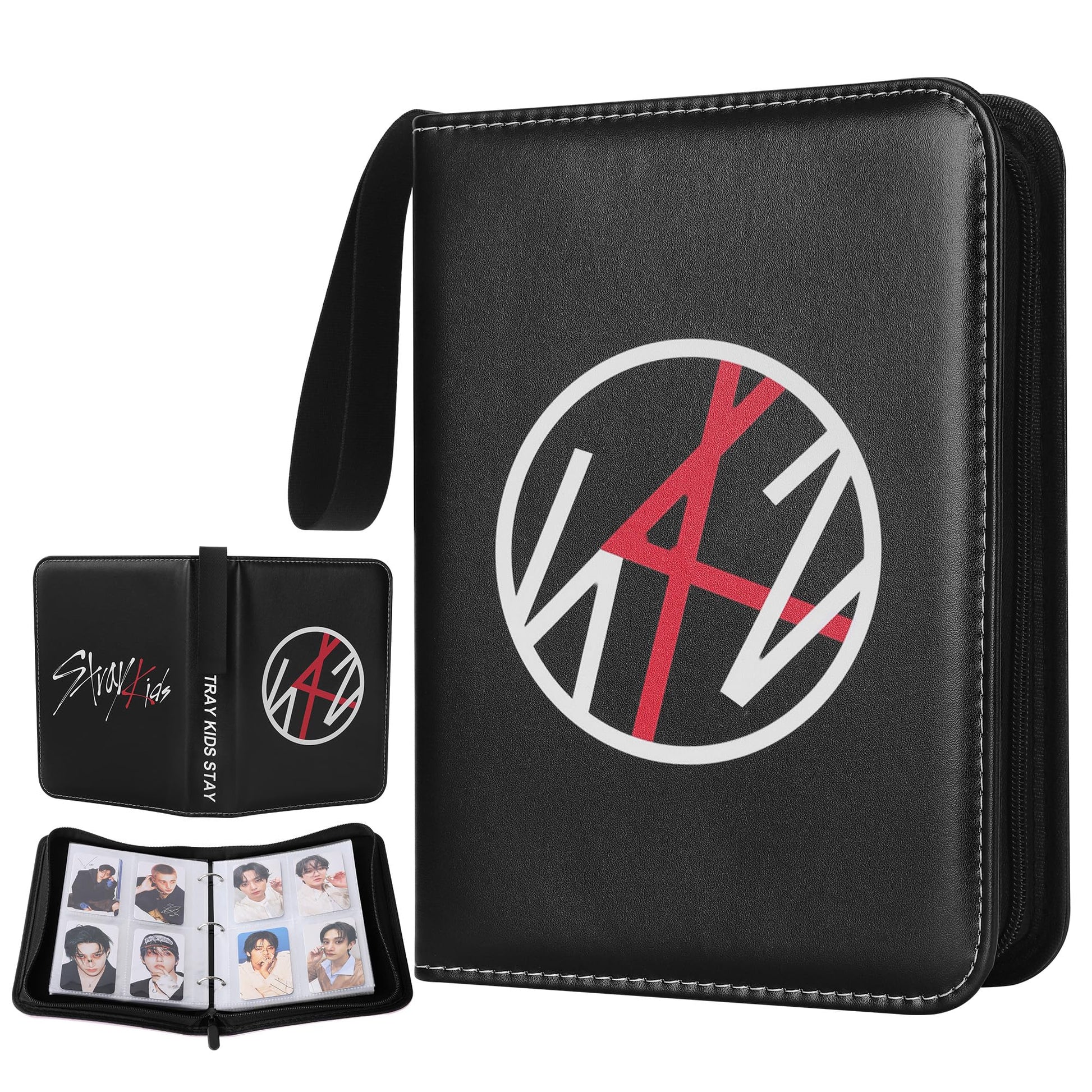 Stray Photocard Binder with 400 Pockets, Stray Merch Album, PhotoCard Holder for Stay Fans Gifts (Black)