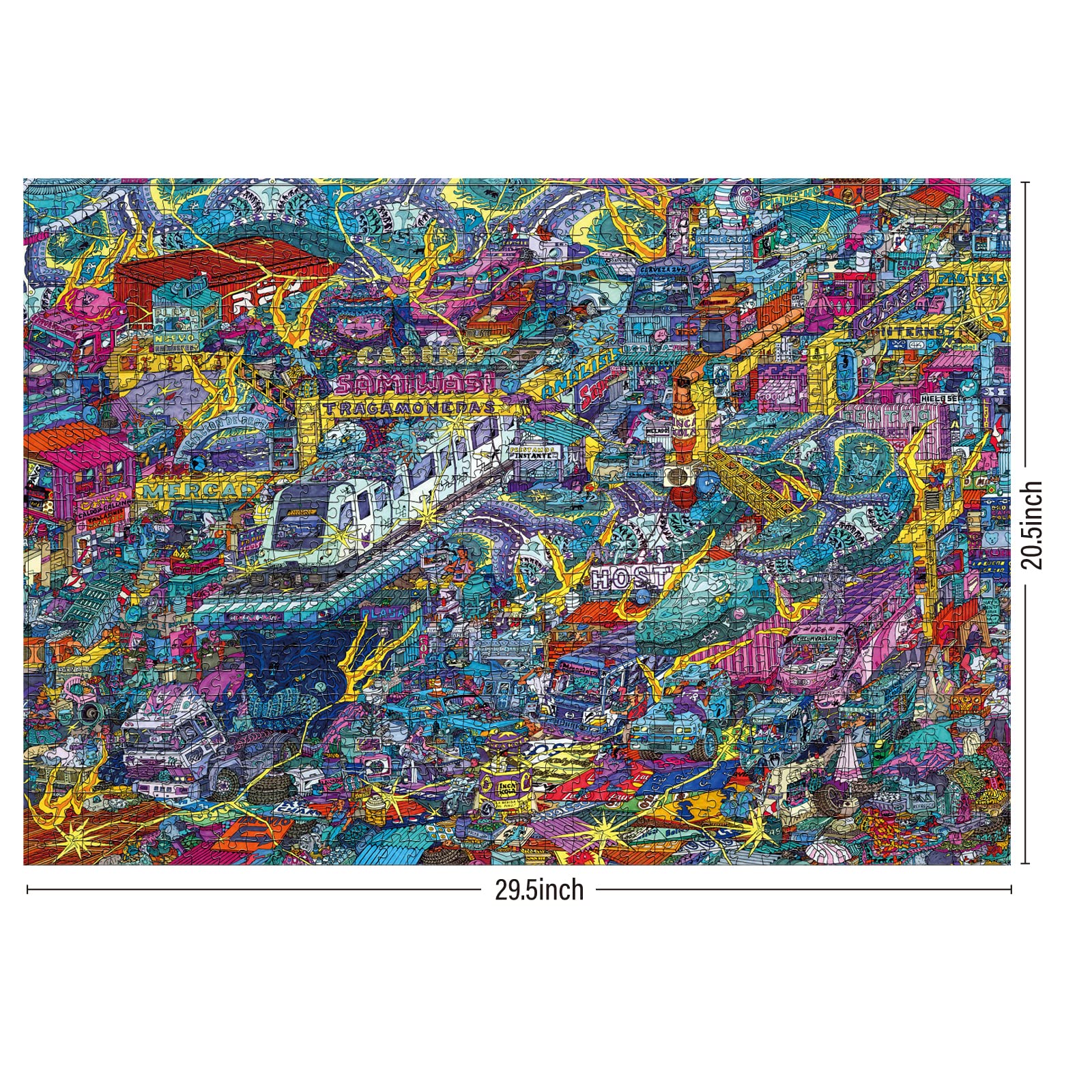 Antelope - 1000 Piece Puzzle for Adults, Cyber City Lima Metropolitan Jigsaw Puzzles 1000 Pieces, Latin America Peru Puzzle, High Resolution, Matte
