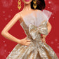 Barbie Signature 2025 Holiday Fashion Doll with Light Brown Hair Wearing Silver & Gold Gown, Seasonal Collectible Includes Displayable Packaging &