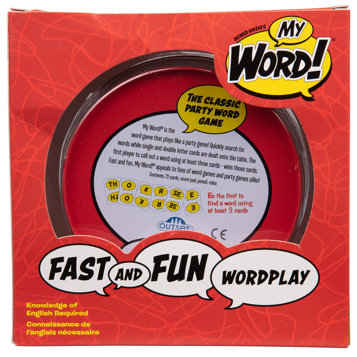 My Word! The Card Game of Fast and Fun Wordplay - in a Travel Sized tin - for 2 to 6 Players Ages 8 and up by Outset
