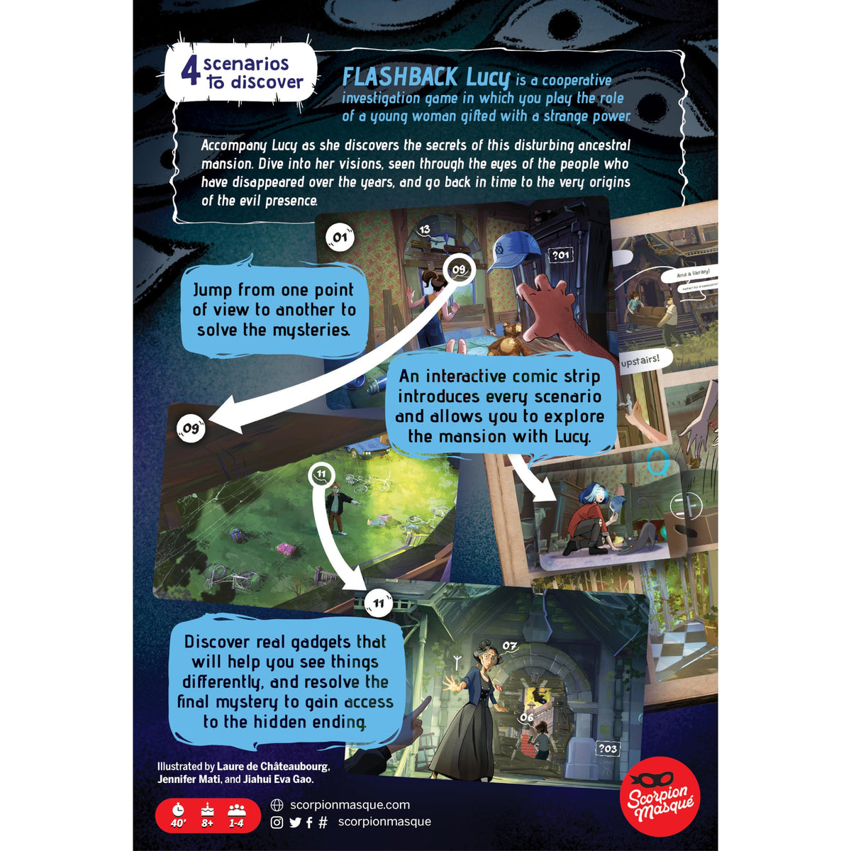 Flashback Lucy | Fun Game for Kids, Teens & Adults | Travel Back in Time to Solve Spooky Mysteries in a Haunted Mansion | Cooperative Mystery Game for