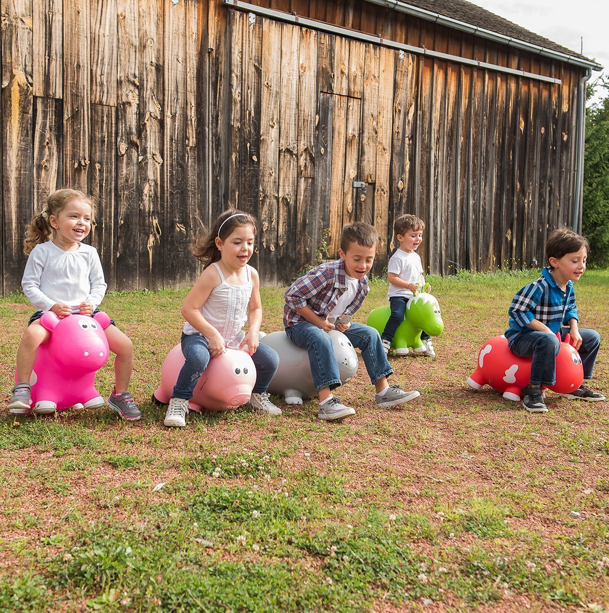 Farm Hoppers Award Winning Inflatable Toddler Safe Bouncing Brown Horse Plus Pump