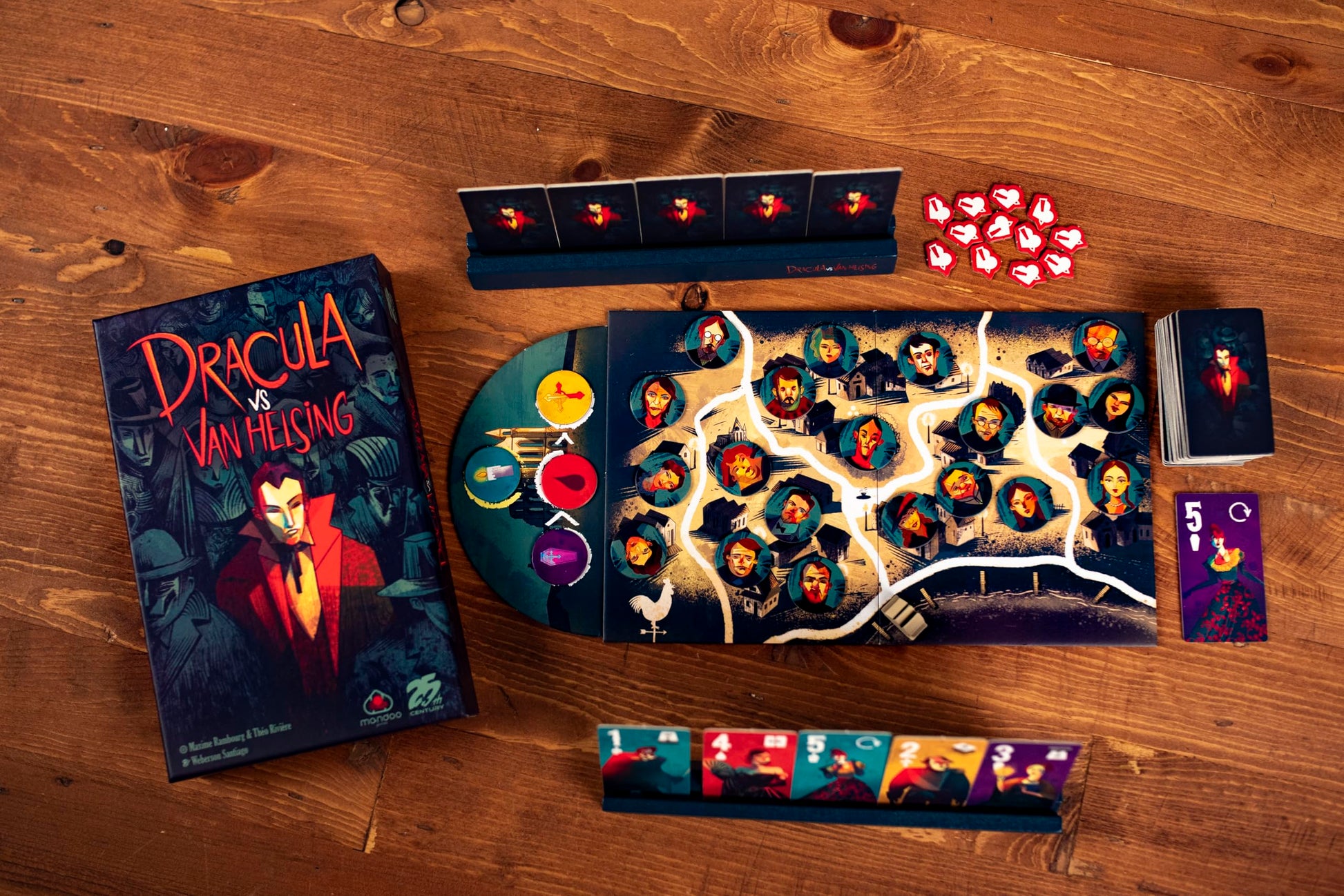 25th Century Games Dracula vs Van Helsing - Intense 2-Player Strategy Duel Card and Board Game, Gothic Horror Theme, for Ages 10+ and 2 Players