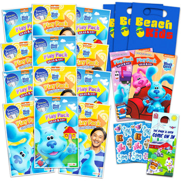 Blues Clues Party Favors Packs ~ Bundle Includes 12 Sets with Blue's Clues and You! Stickers, Coloring Books and More | Party Supplies