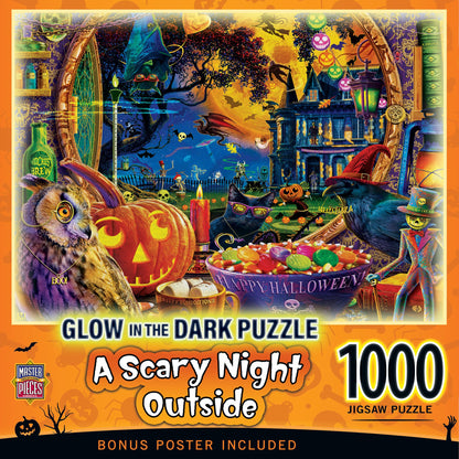 MasterPieces 1000 Piece Halloween Jigsaw Puzzle - A Scary Night Outside - 19.25"x26.75"