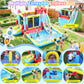 AKEYDIY Bounce House,Inflatable Water Slide Bounce Castle with Blower for Kids 3-10,Outdoor/Indoor Bouncy House Water Park for Backyard with 2 Splash