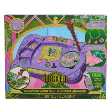 Universal Wicked Gem Art Studio - DIY Jewelry & Charm Craft Kit with Gems, Stickers & Workstation, Kids Craft Set Holiday Gift Ages 3+