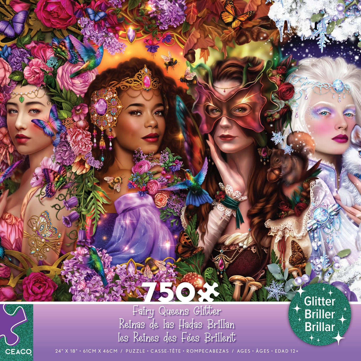 Ceaco - Glitter - Fairy Queens - 750 Piece Jigsaw Puzzle