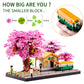 DOLBLOCK Japanese Cherry Blossom Tree Flower House Micro Building Blocks Set for Adults Bus Station Mini Bricks Model, Treehouse, Decorative