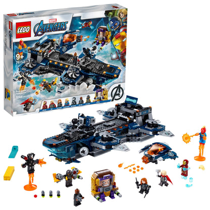 LEGO Marvel Avengers Helicarrier 76153 Fun Brick Building Toy with Marvel Avengers Action Minifigures, Great Gift for Kids Who Love Airplanes and