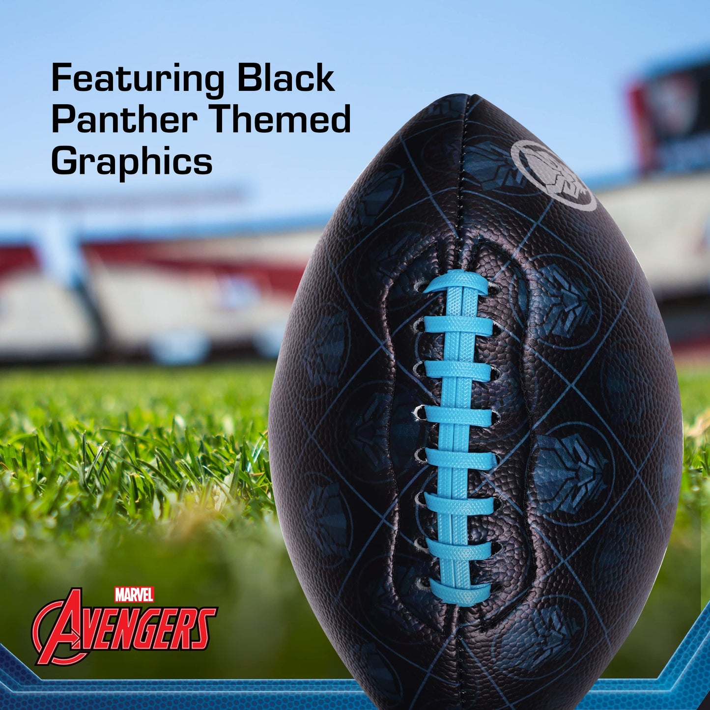 Capelli Sport Marvel Avengers Black Panther Youth Football, Small Mini Junior Futbol for Kids, Size 6, Black